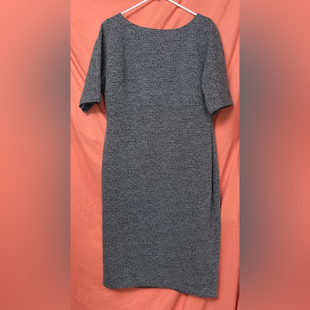 Maggy London Charcoal (Black/White) Short Sleeve Women’s Dress size L